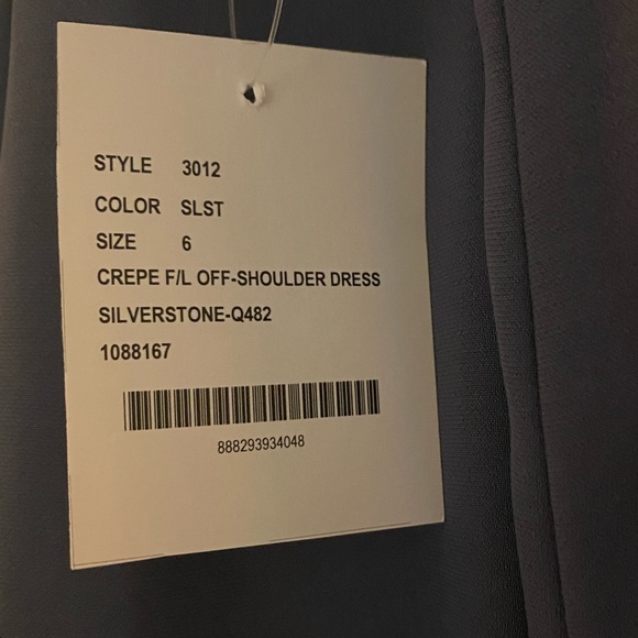 Dessy Collection Gown Silverstone Off the Shoulder - Picture 6 of 8